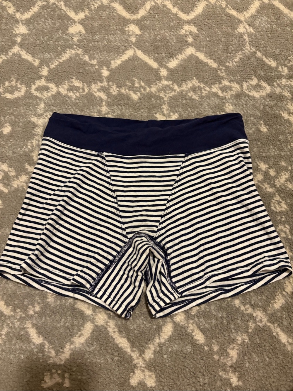 aerie Superchill Striped Boxer Briefs - Navy & White